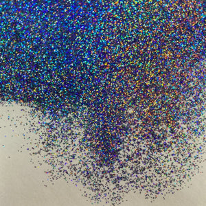 Solvent resistant glitter